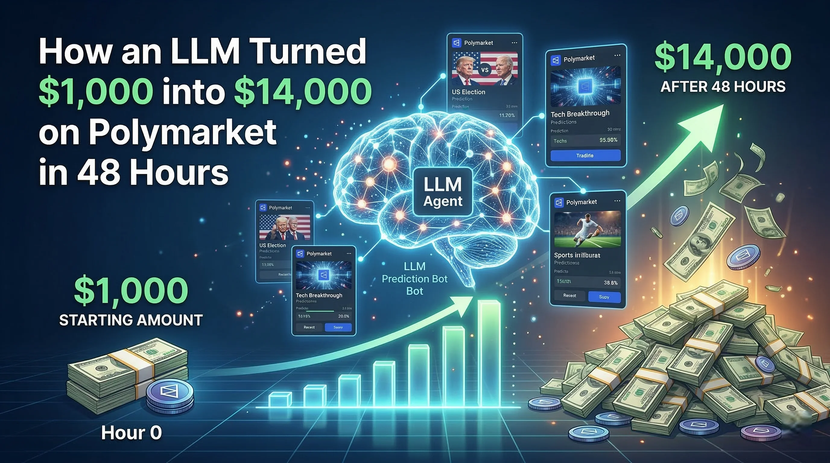 How an LLM Turned $1,000 into $14,000 on Polymarket in 48 Hours